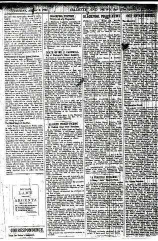 newspaper announcement of the death of cornelius cardwell 1901